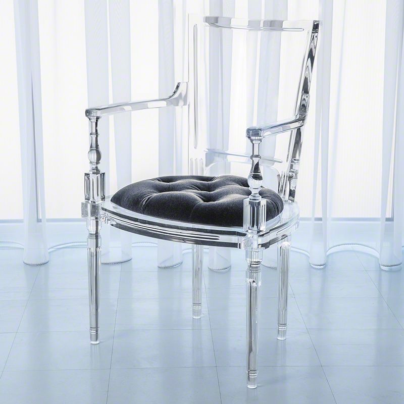  Global Views Marilyn Acrylic Arm Chair Italian Made Acrylic and Mohair Sale $6246.50 ITEM#: 2713551 MODEL# :3.31172 UPC#: 651083311721 : 