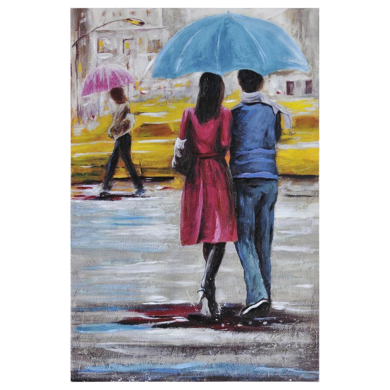 Ren Wil OL931 Paintings Two lovers walk through the rain in this vibrantly colored hand